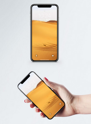无尽沙漠沙丘金黄沙漠手机壁纸模板