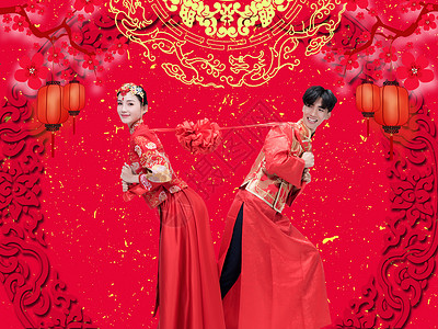 中式婚礼海报中式婚礼设计图片