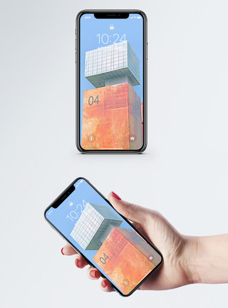 建筑色彩建筑背景图手机壁纸模板