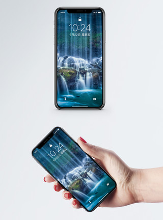 尼亚加拉瀑布山水瀑布手机壁纸模板