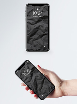黑色抽象背景黑色纸质手机壁纸模板