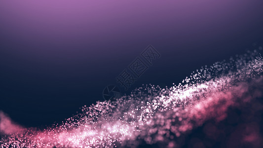 紫色粒子光效炫酷粒子场景设计图片