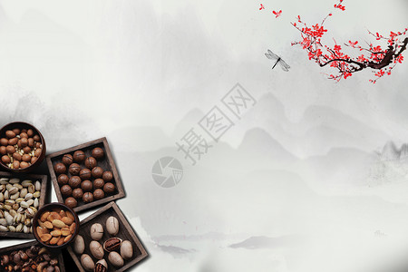 巧克力花生营养膳食背景设计图片