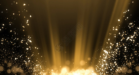 散发光芒黑金粒子背景设计图片