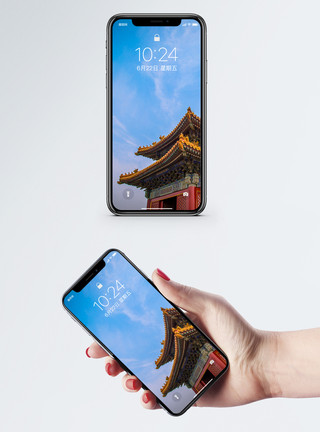 鸟瞰故宫北京紫禁城手机壁纸模板