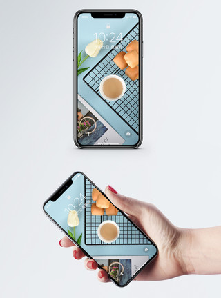 美食海报排版下午茶手机壁纸模板