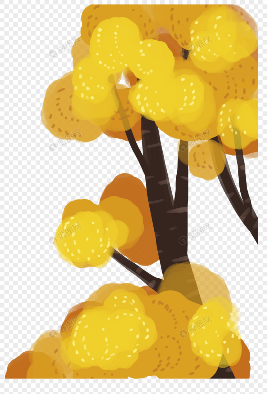 黄色大树图片