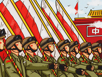 国庆阅兵背景图片