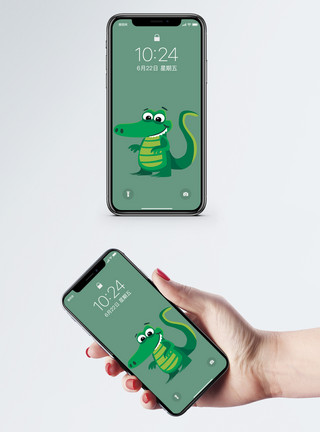 可爱三叶草恐龙小恐龙手机壁纸模板