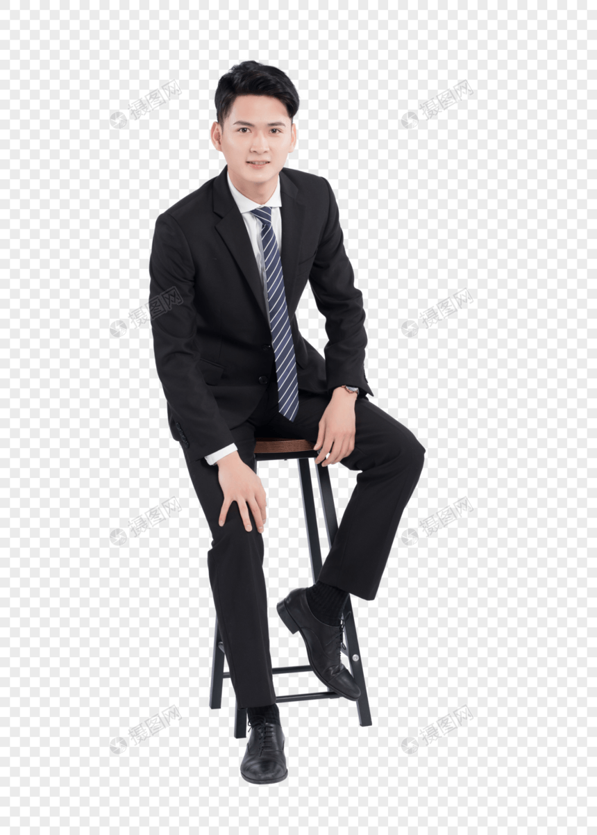 商务男性坐姿图片