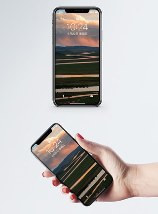 黄河九曲第一湾手机壁纸模板