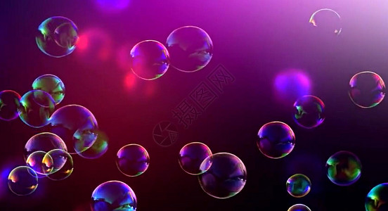 飞舞的泡泡彩色泡泡背景设计图片