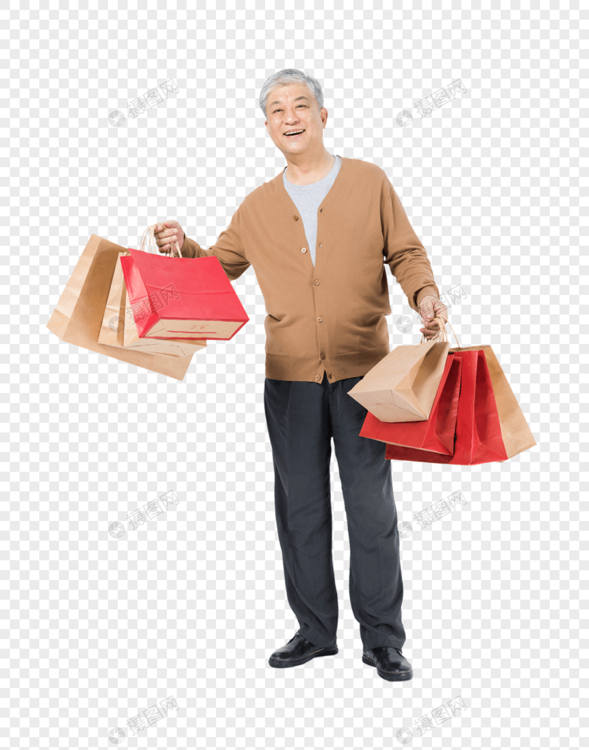 老年人购物图片