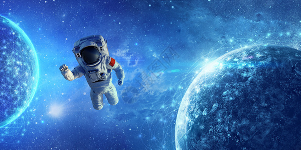 宇航员线条科技科技太空设计图片