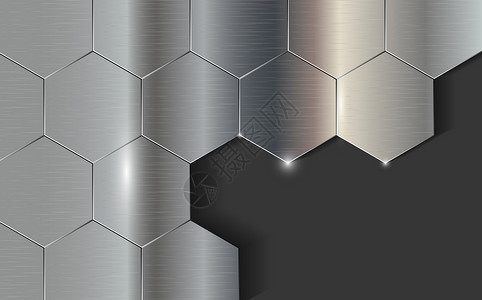 不锈钢材质背景六角形金属纹路设计图片