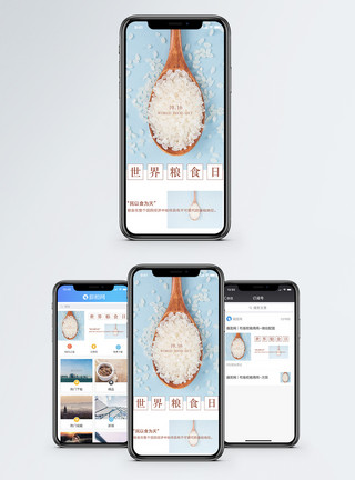 纯天然大米世界粮食日手机海报配图模板