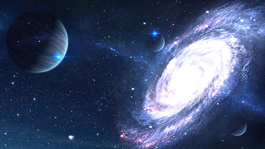 宇宙星空星球碰撞素材高清图片