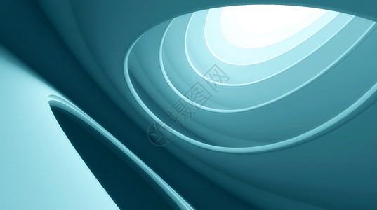 圆形天花板抽象建筑空间设计图片
