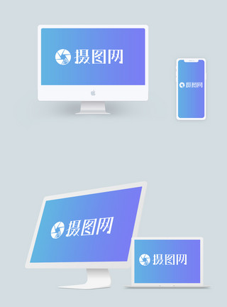 台式电脑素材苹果电子设备样机模板