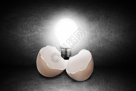 小鸡破壳鸡蛋灯泡设计图片