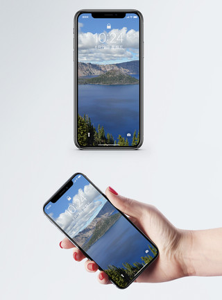 国家风景名胜区火山口湖国家公园手机壁纸模板