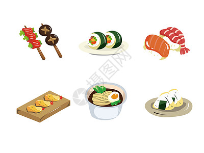 香菇png日本美食插画