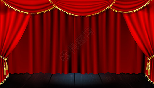 剧院观众舞台幕布场景设计图片