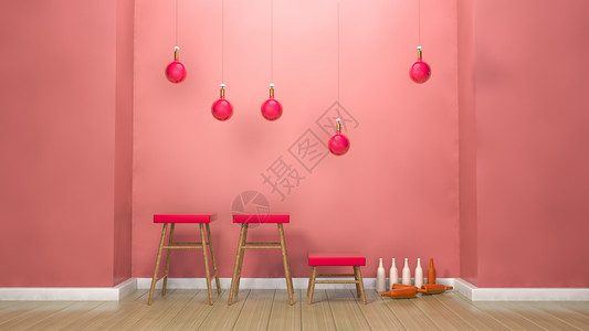 粉红背景墙立体活动背景墙高清图片