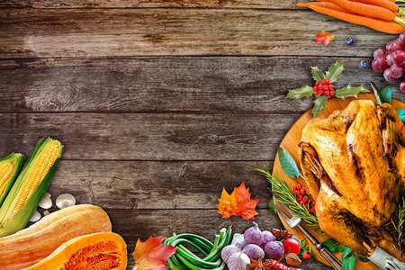 大玉米楼感恩节餐桌背景设计图片