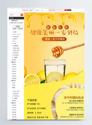 冻干菌冻干柠檬片淘宝详情页模板