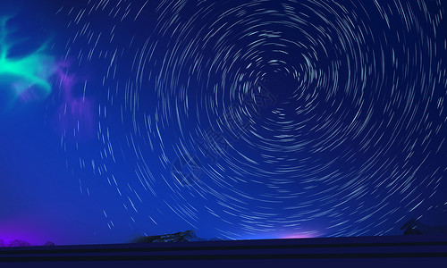 深邃的夜空星轨背景设计图片