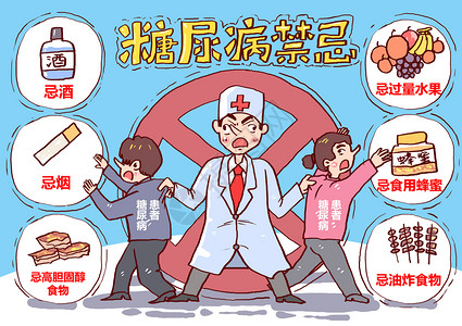 中国漫画糖尿病禁忌漫画插画