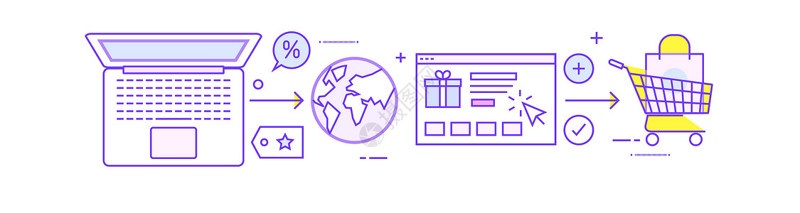 全球背景图矢量电商购物移动支付背景图插画