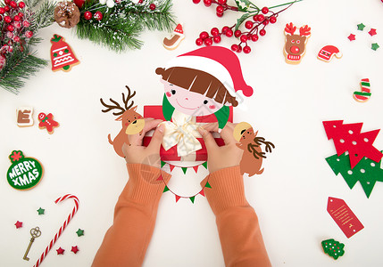 糖包装圣诞装饰插画