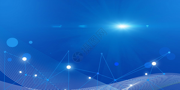 蓝色圆点背景蓝色商务科技背景设计图片