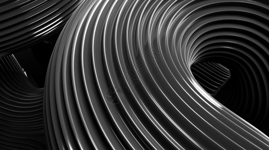 黑色圆形楼梯抽象纹理空间设计图片