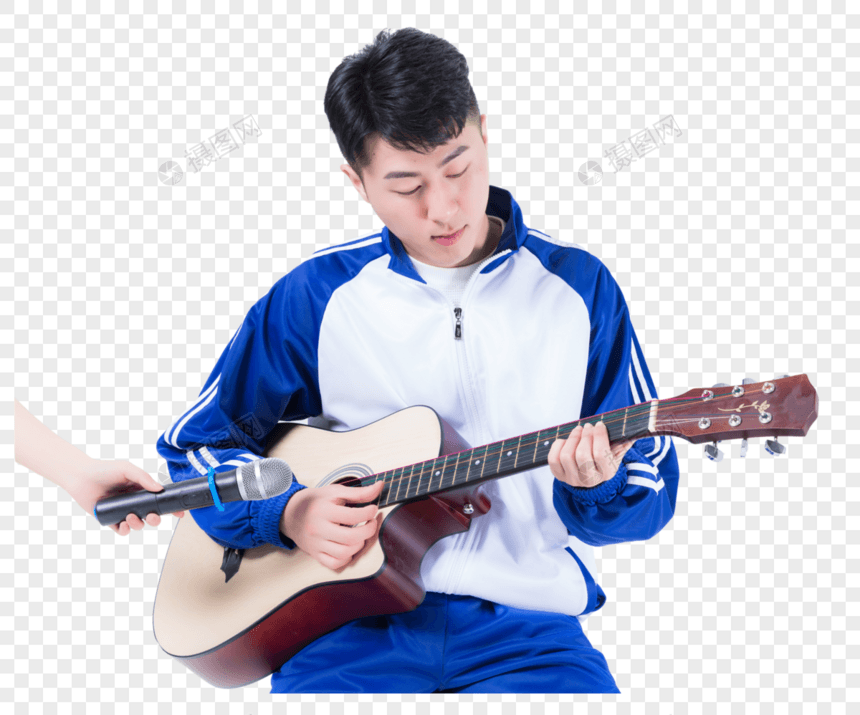 男性音乐吉他演奏图片