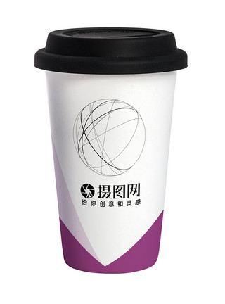 小纸杯咖啡杯贴图样机模板