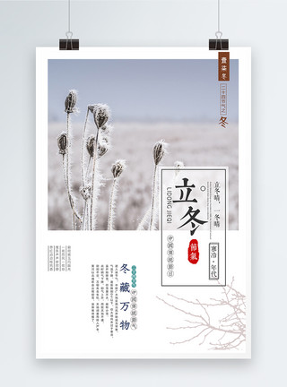 中国传统节气之立冬二十四节气之立冬海报模板