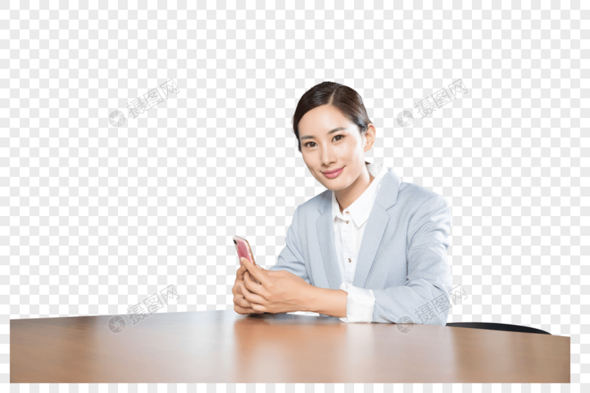 商务女性办公场所使用手机图片