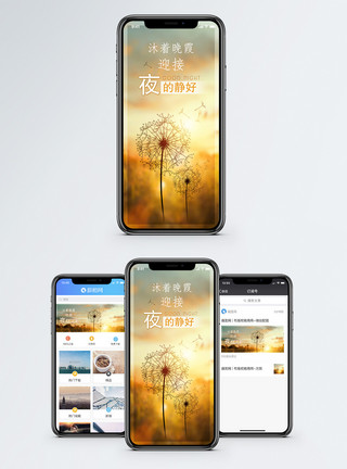 傍晚夕阳傍晚手机海报配图模板