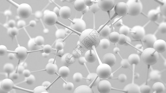 纳米微球分子结构科技背景设计图片