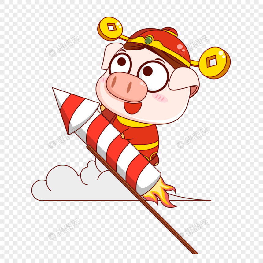 猪小福火箭图片
