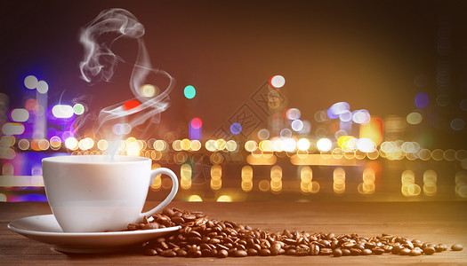 香浓咖啡咖啡豆背景设计图片