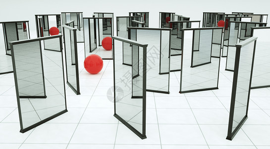 镜子创意镜子迷宫场景设计图片