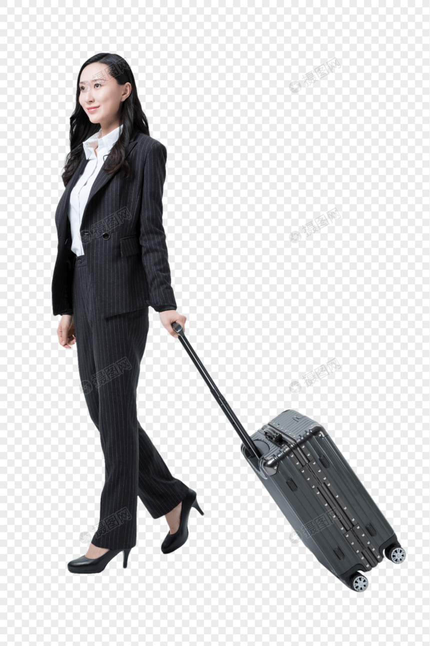 商务女性出差行李箱图片