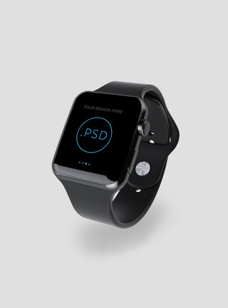 苹果手表充电画面黑色苹果手表样机模板