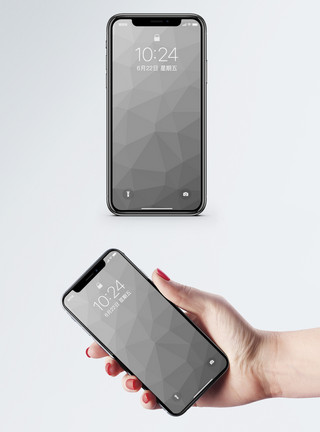 极简孟菲斯风格几何拼接背景手机壁纸模板