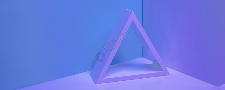 红三角形素材立体几何设计图片