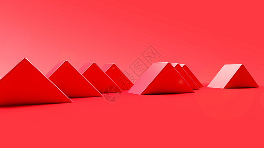 三个红番茄几何抽象背景设计图片